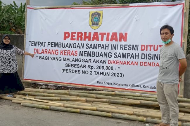 Penutupan Tempat Pembuangan Sampah di Desa Krajan