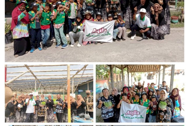 Kunjungan Outing Class SD Aqila Wonosari ke Rumah Hidroponik "Tirta  Arum"