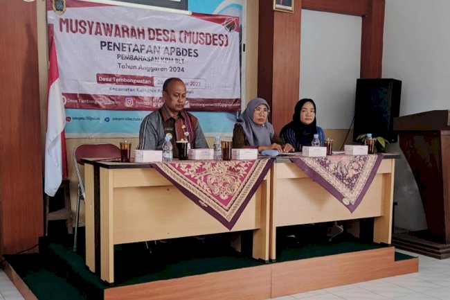 Musyawarah Desa Penetapan APBDes Tahun 2024 di Desa Tambongwetan