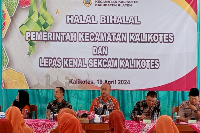 Halal bihalal Pemerintah Kecamatan Kalikotes dan Lepas kenal SekCam Kalikotes