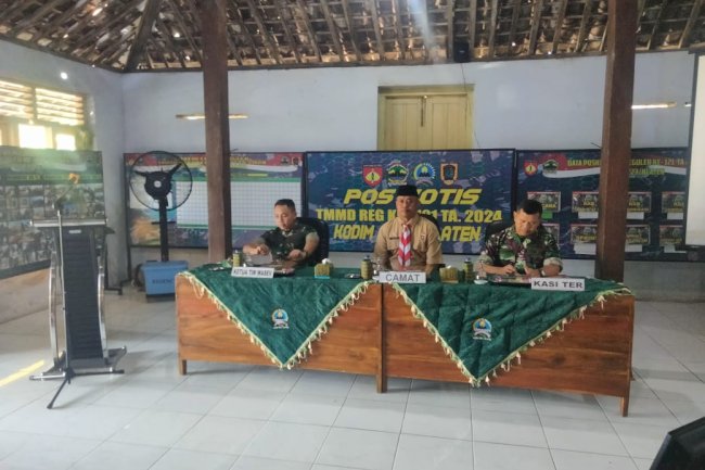 Kunjungan irdyater irutum itdam IV Diponegoro di Poskotis Desa Tambongwetan Kalikotes