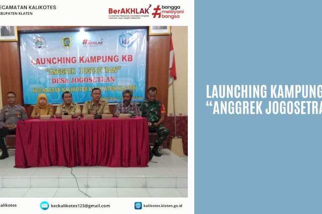 Launching Kampung KB "Anggrek Jogosetran"