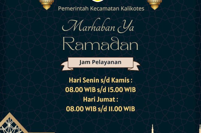 Jam Pelayanan Kecamatan Kalikotes Selama Bulan Ramadhan