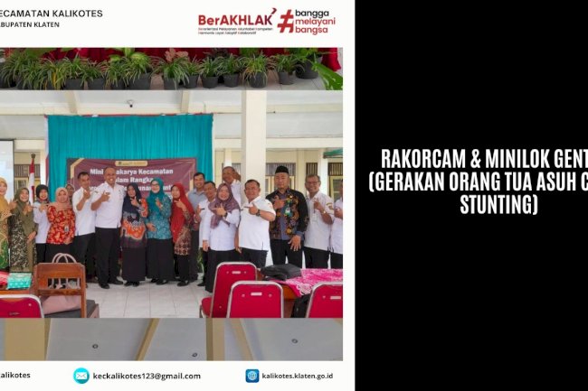 Rakorcam & minilok genting (gerakan orang tua asuh cegah stunting)