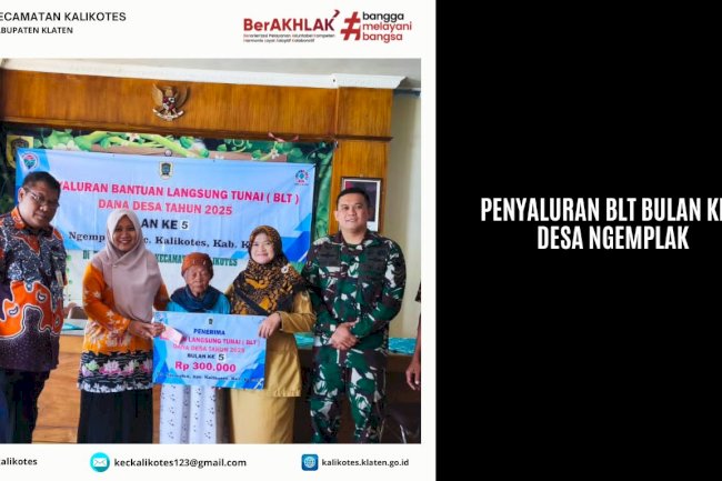 Penyaluran Bantuan Langsung Tunai (BLT) Dana Desa Tahun 2025 Bulan Ke 5 Desa Ngemplak