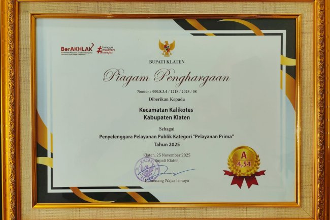 Penyelenggara Pelayanan Publik Kategori "Pelayanan Prima" Tahun 2025