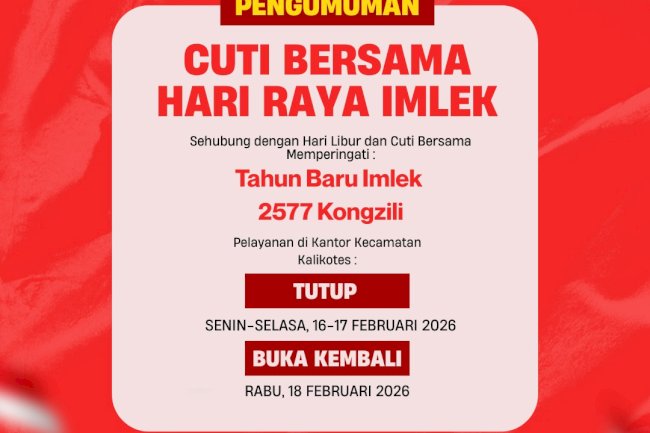 Pengumuman Cuti Bersama Hari Raya Imlek