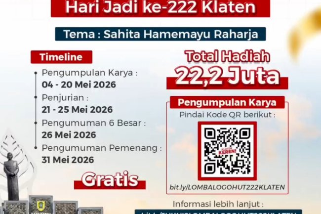 Lomba Desain Logo Hari Jadi ke-222 Klaten