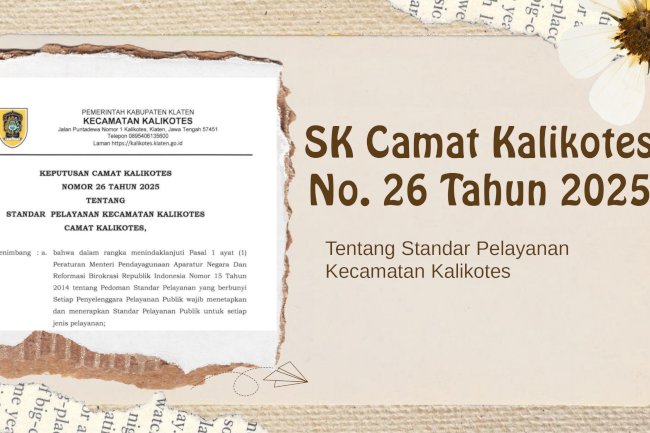 Standar Pelayanan Kecamatan Kalikotes
