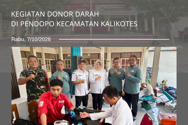 Kegiatan Donor Darah di Kecamatan Kalikotes