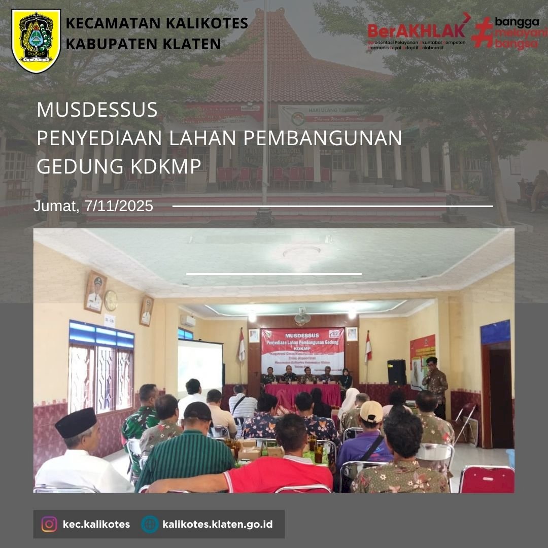 MUSDESSUS Penyediaan Lahan Pembangunan Gedung KDKMP Desa Jogosetran