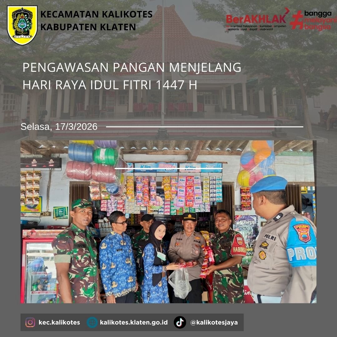 Pengawasan Pangan Menjelang Hari Raya Idul Fitri 1447 H
