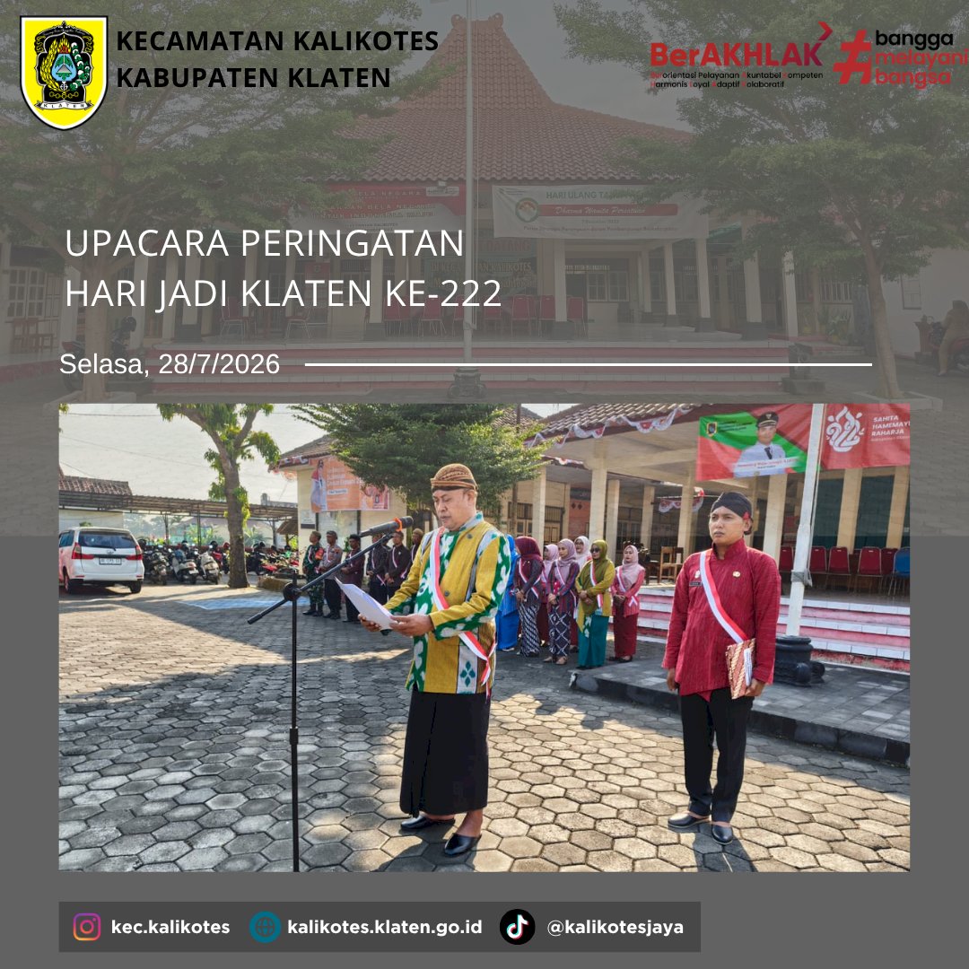 Upacara peringatan hari jadi klaten ke-222