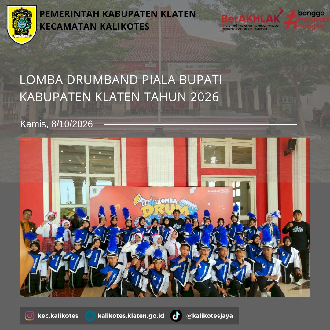 Lomba Drumband Piala Bupati Kabupaten Klaten Tahun 2026