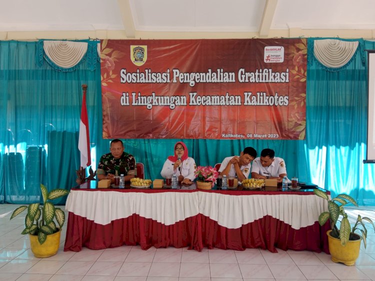 Sosialisasi Pengendalian Gratifikasi di Lingkungan Kecamatan Kalikotes.