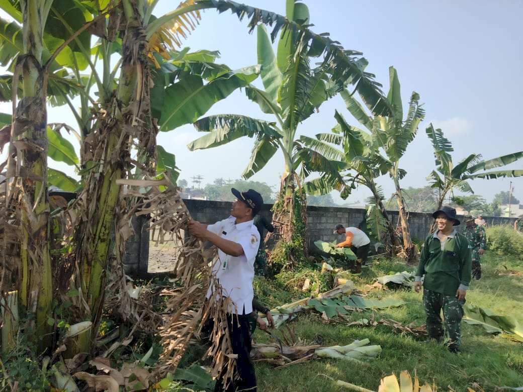 Persiapan TMMD, Pembersihan Lapangan Desa Tambong Wetan