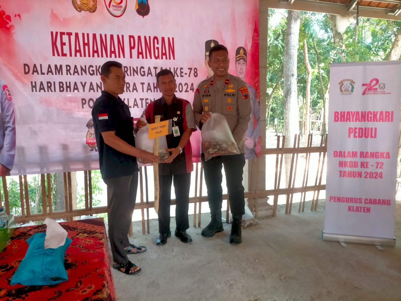 Penanaman Pohon Penghijauan oleh Polres Klaten dalam rangka Hari Bhayangkara