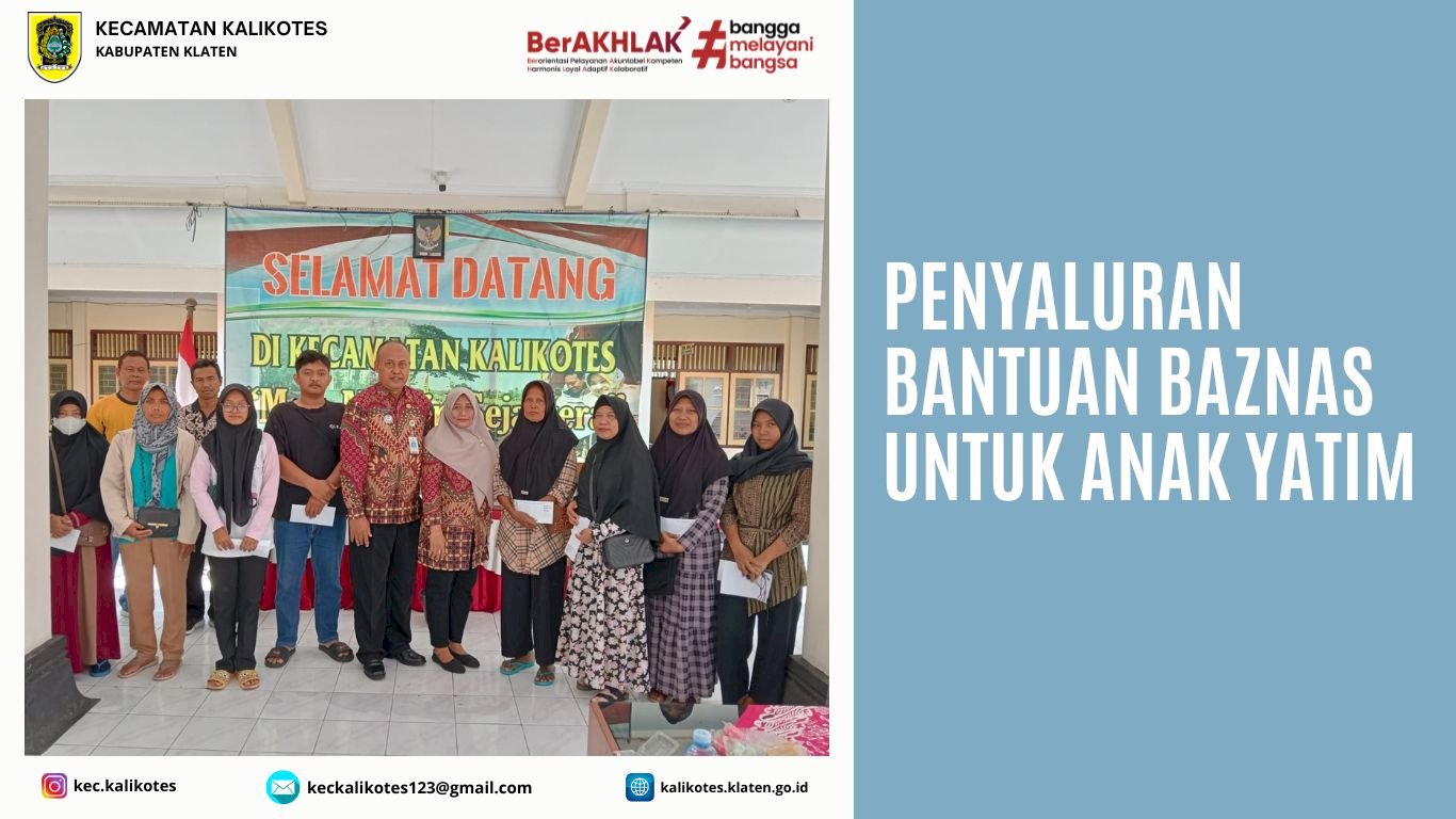 Penyaluran bantuan Baznas Untuk Anak Yatim