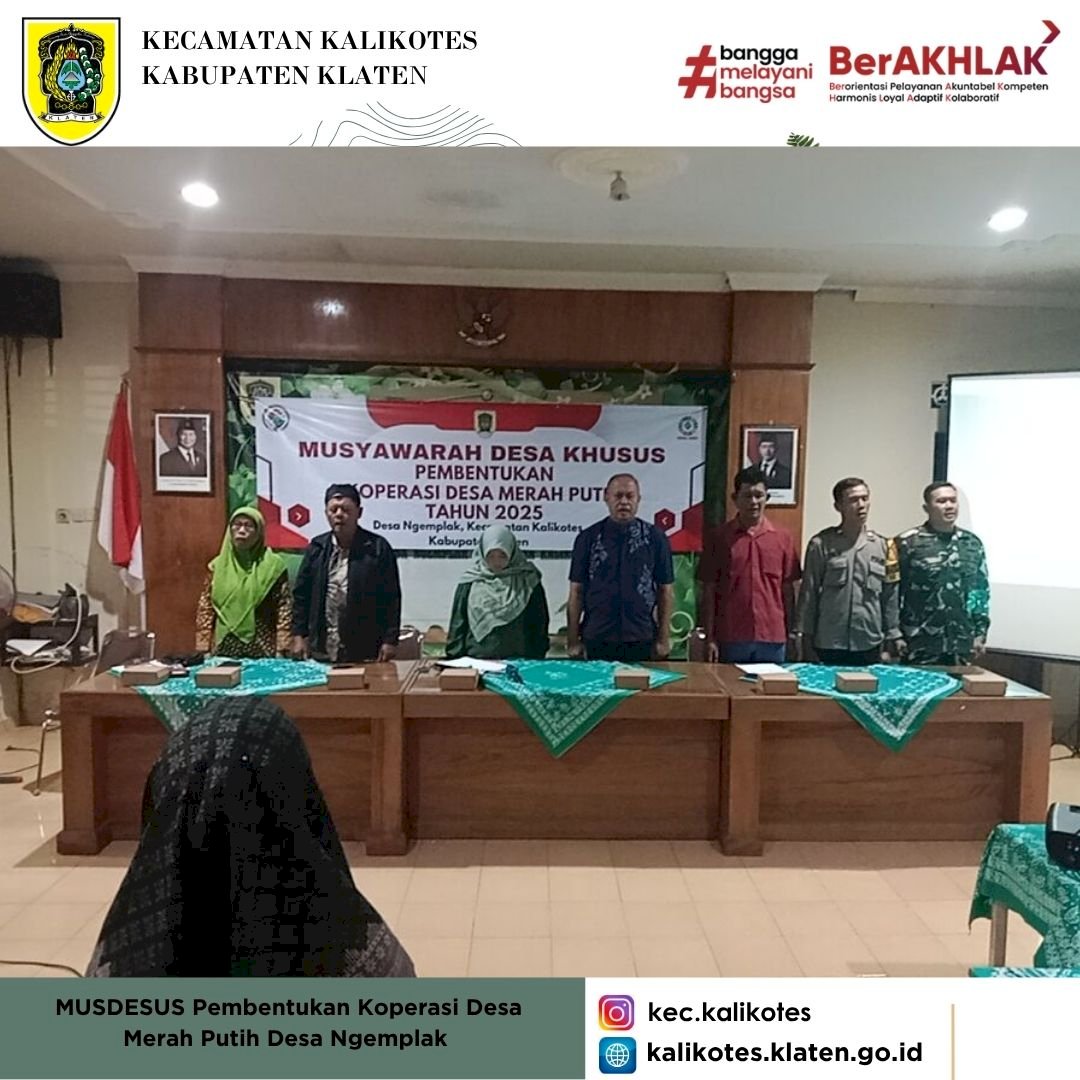 MUSDESUS Pembentukan Koperasi Desa Merah Putih Desa Ngemplak