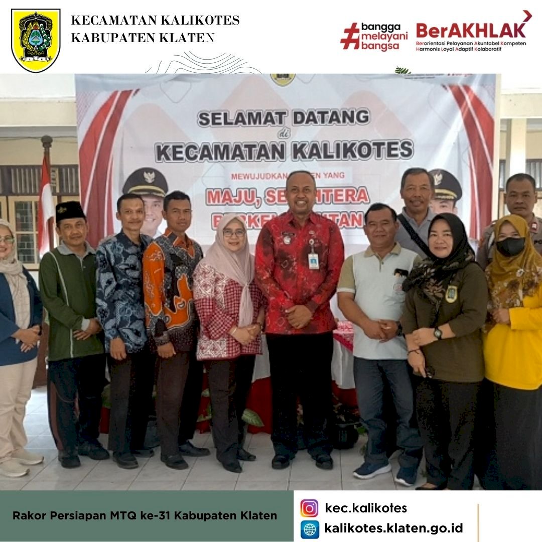Rakor Persiapan MTQ ke-31 Kabupaten Klaten