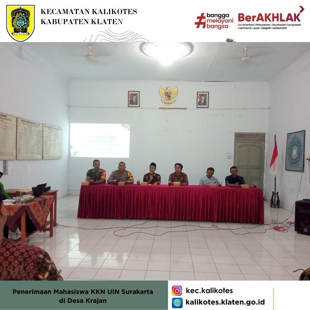 Penerimaan Mahasiswa KKN UIN Surakarta di Desa Krajan