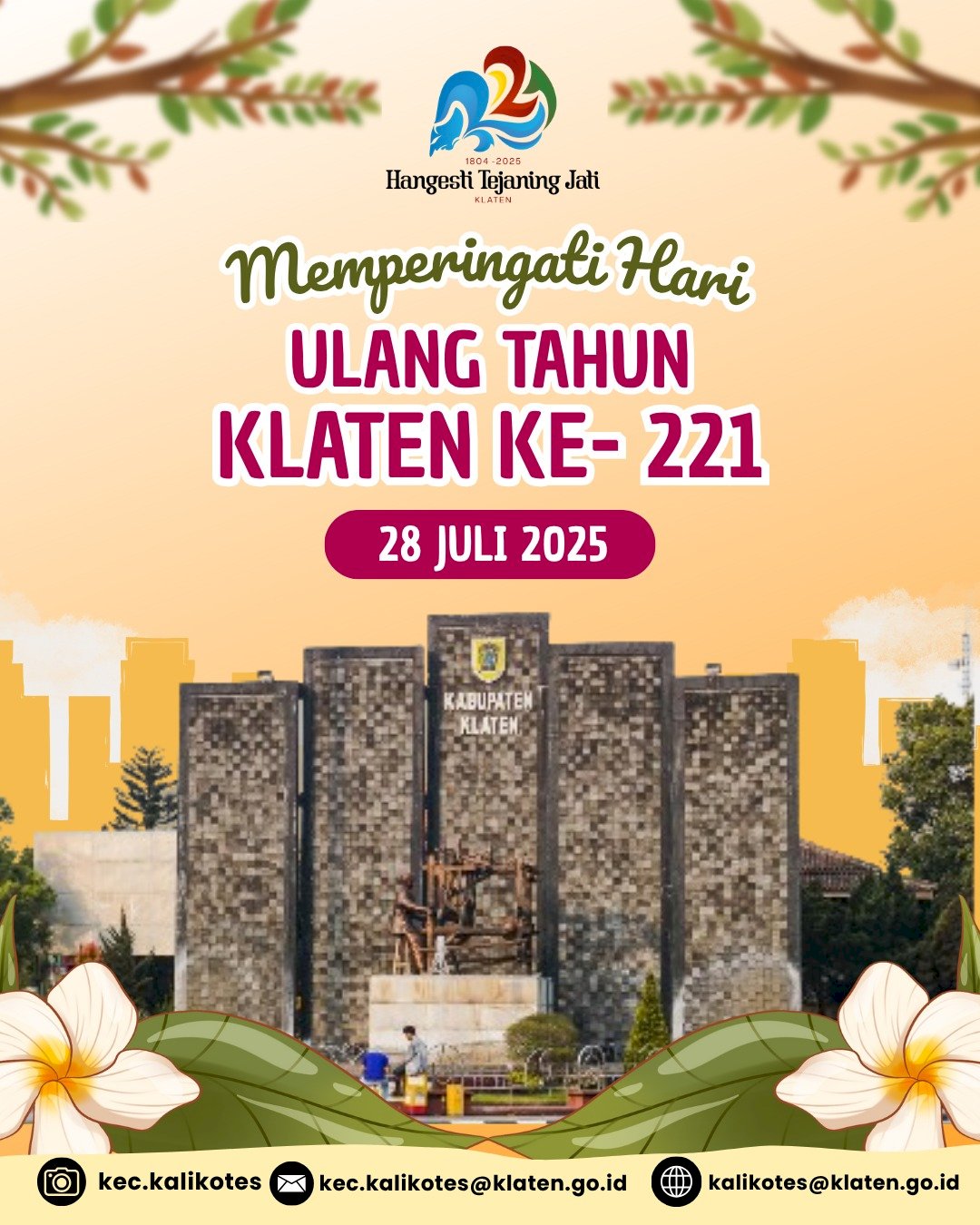 Selamat Hari Jadi Ke-221 Klaten