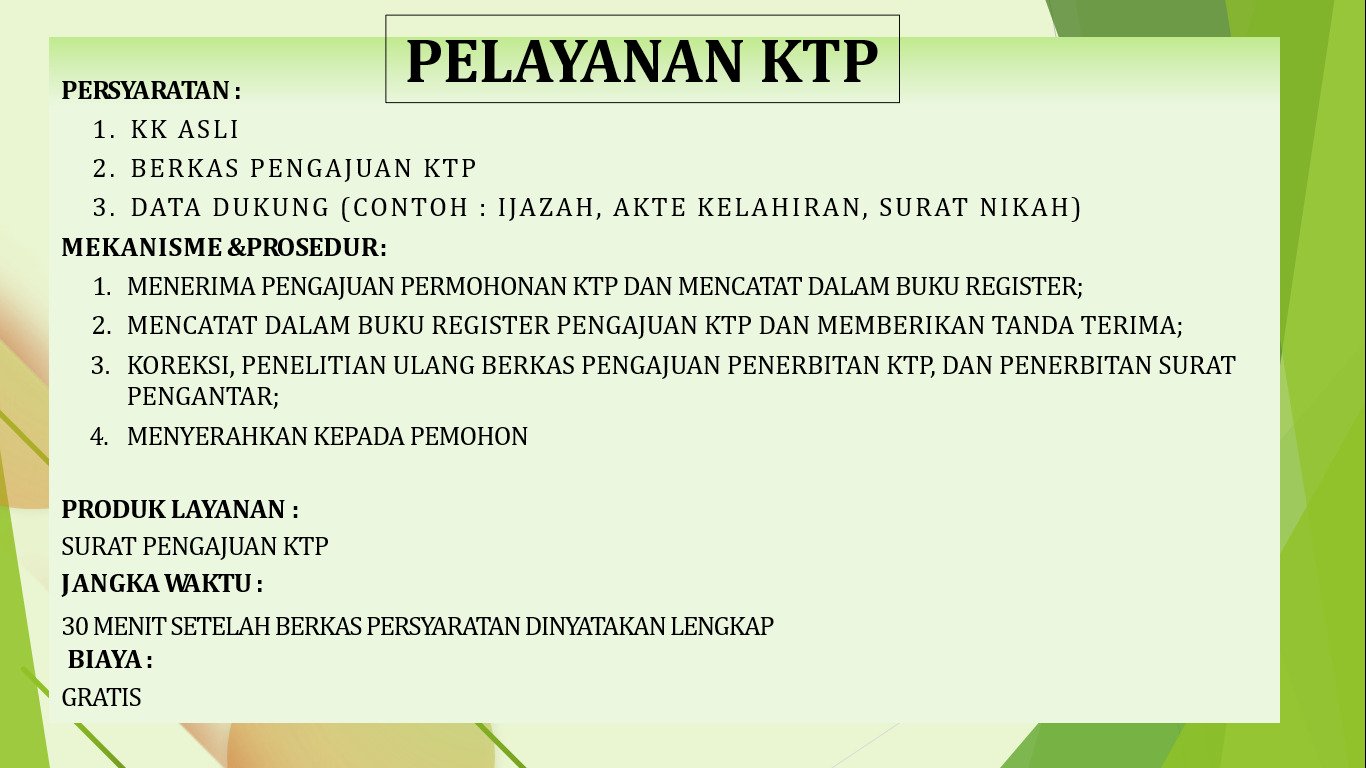 Standar Pelayanan Kecamatan Kalikotes
