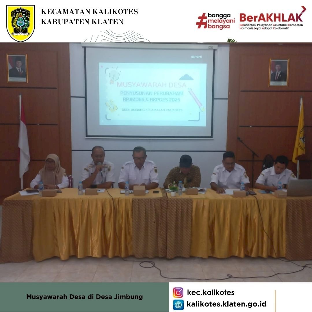 Musyawarah Desa di Desa Jimbung