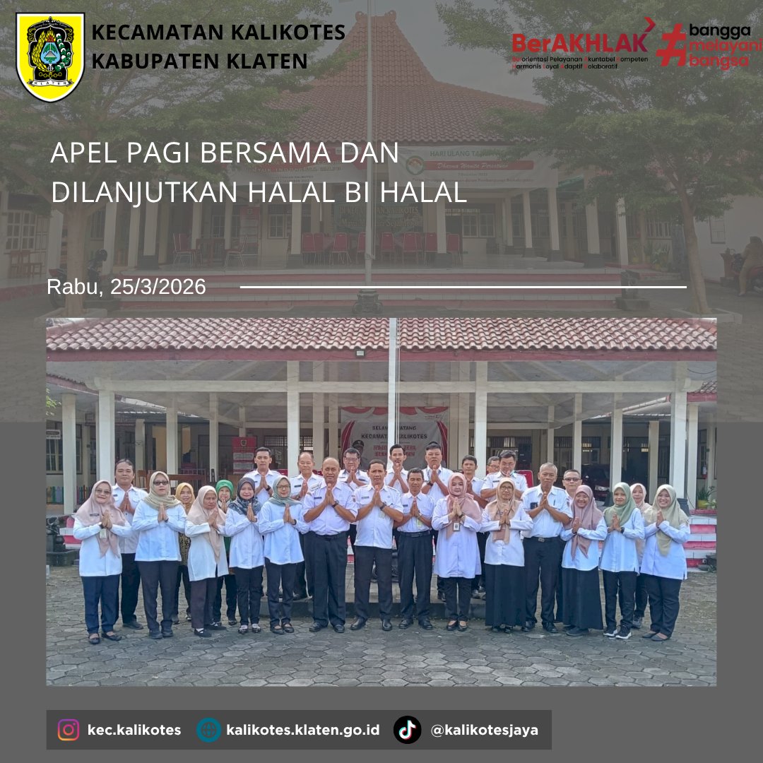 Apel Pagi Bersama dilanjutkan Halal Bi Halal