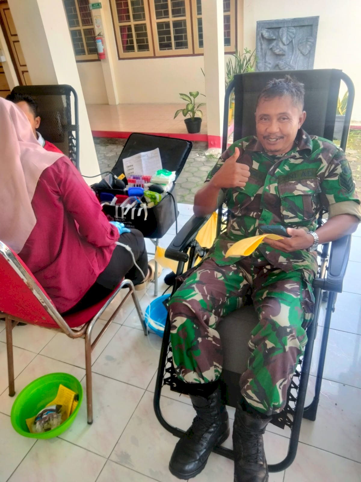 Giat Donor Darah PMI Kecamatan Kalikotes di Pendopo Kecamatan Kalikotes