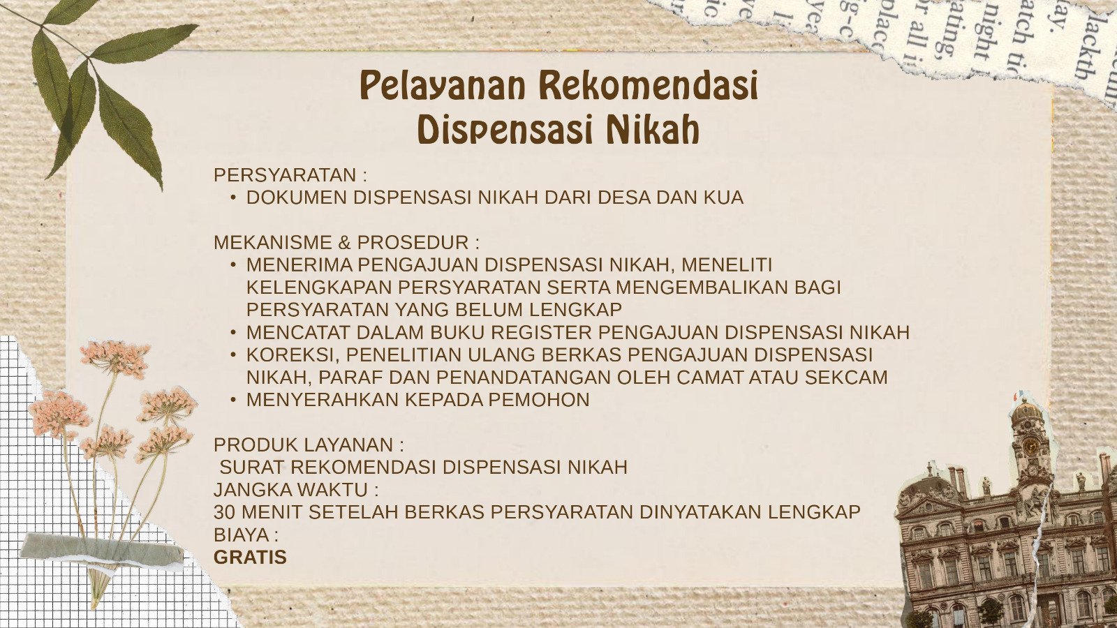 Standar Pelayanan Kecamatan Kalikotes