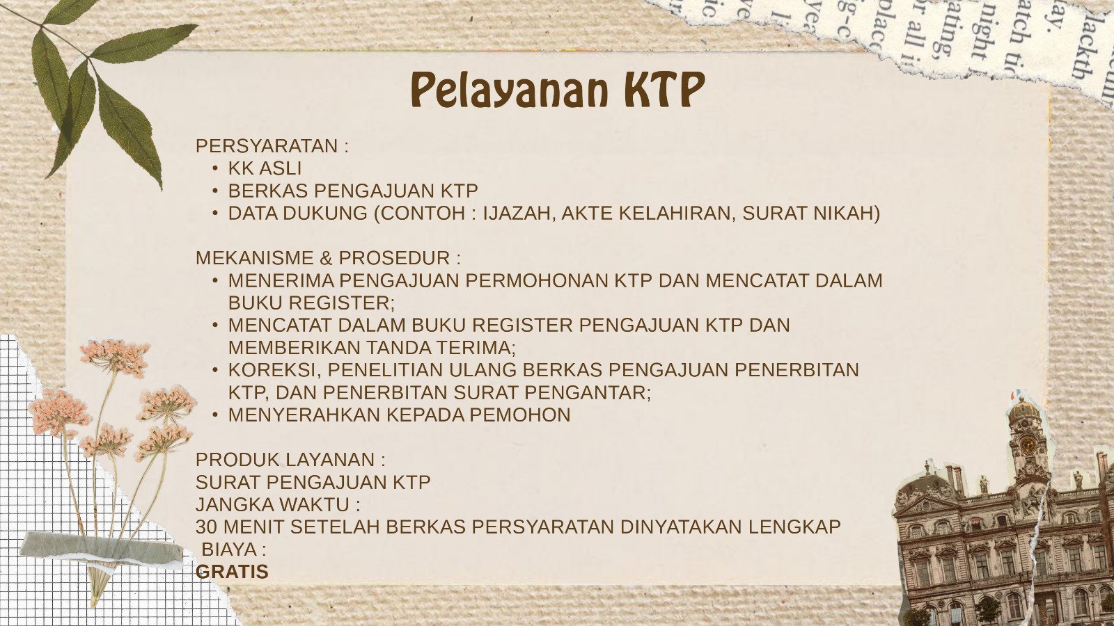Standar Pelayanan Kecamatan Kalikotes