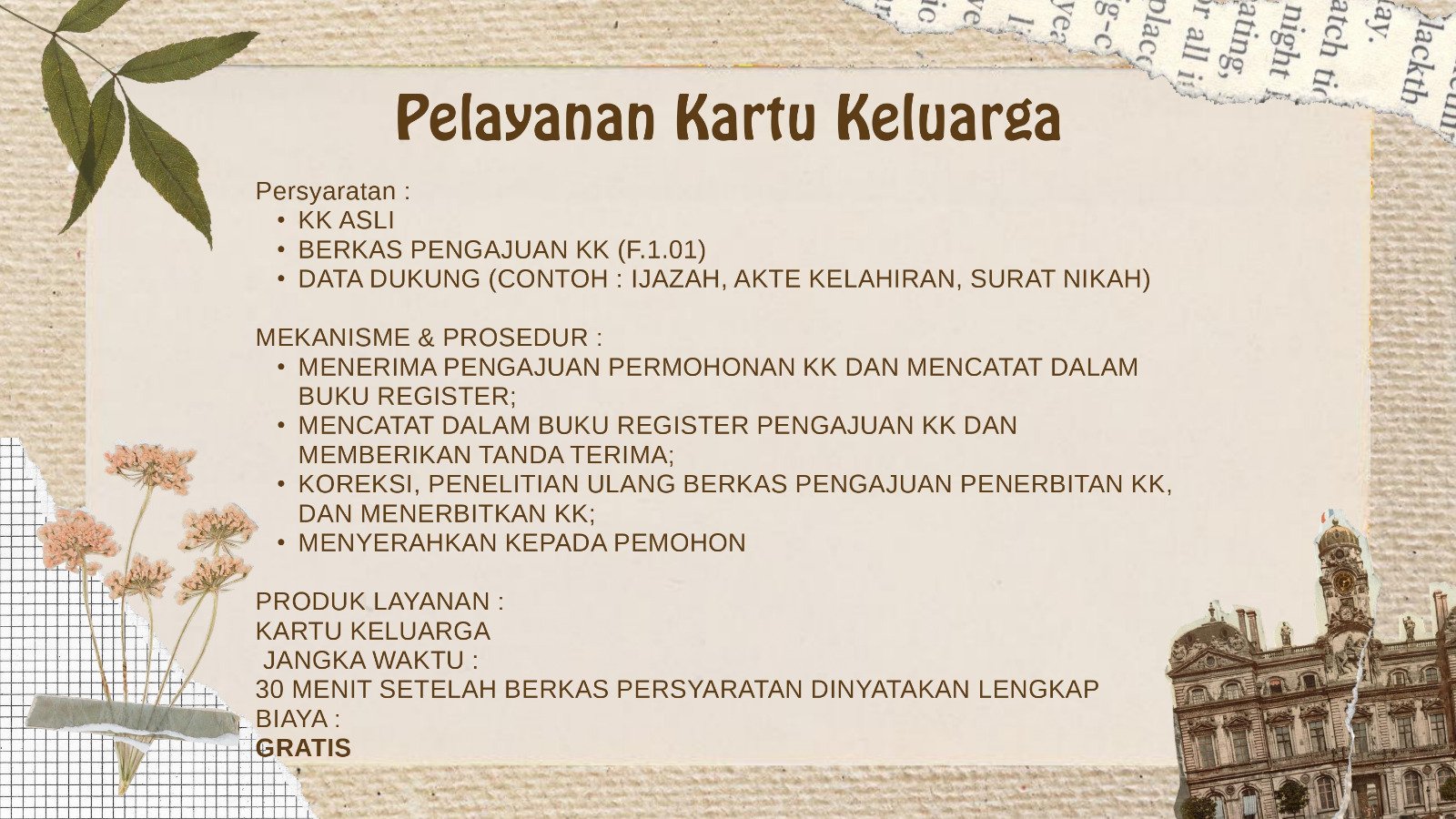 Standar Pelayanan Kecamatan Kalikotes