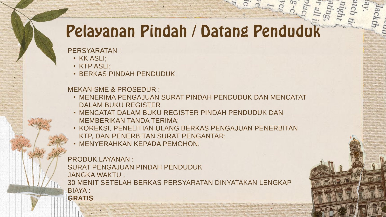 Standar Pelayanan Kecamatan Kalikotes