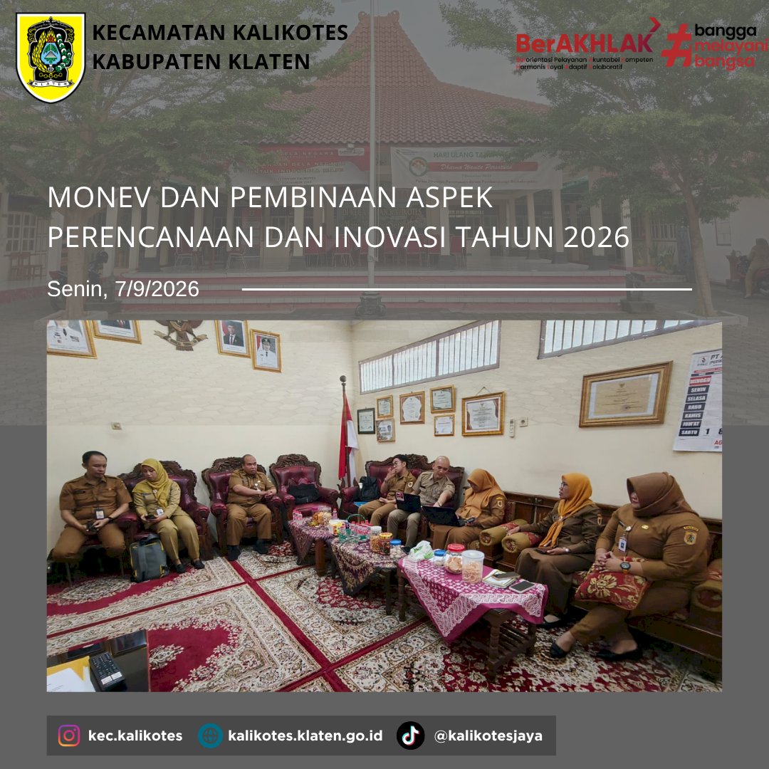 Monev dan Pembinaan Aspek Perencanaan dan Inovasi Tahun 2026