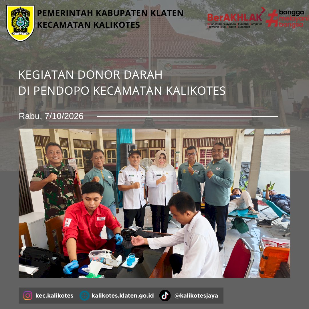 Kegiatan Donor Darah di Kecamatan Kalikotes
